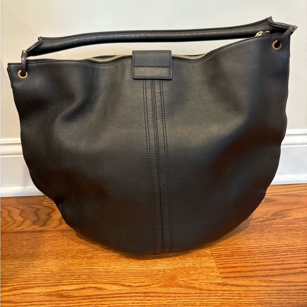 Roberto Cavalli Black Hobo Bag with Metallic Detail - Picture 3 of 5
